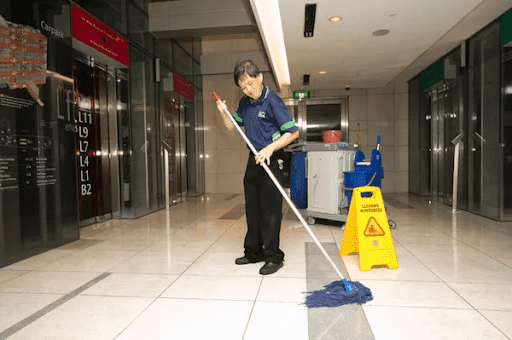 Cleaning Floors of Shopping Malls